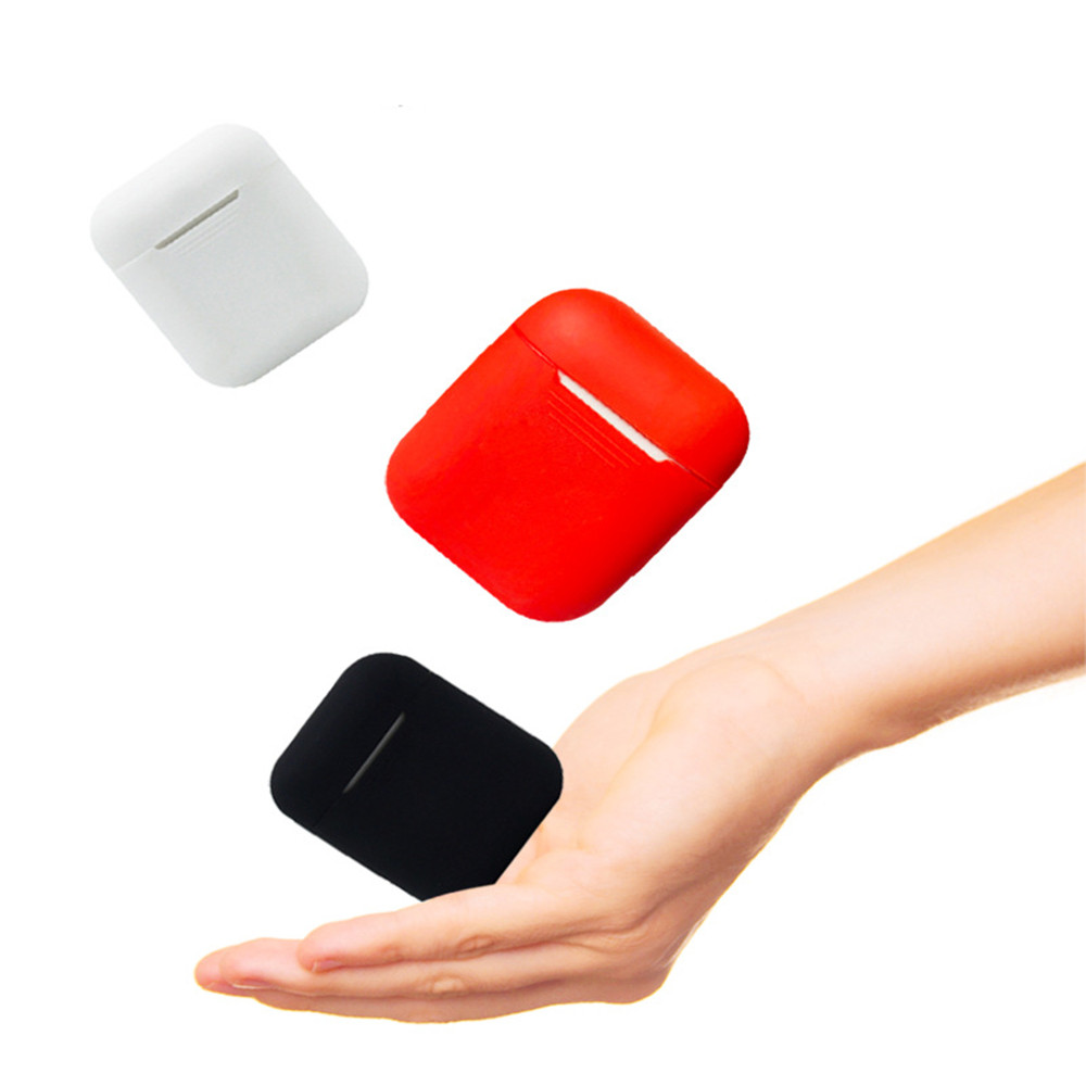 Soft Silicone Ultra Thin Cover Shockproof Holder for AirPods - White