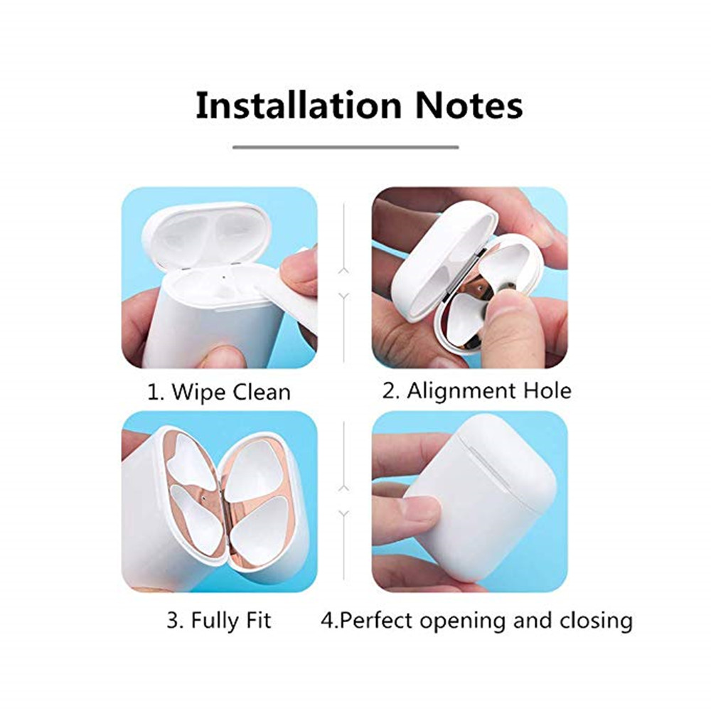 Dust-Proof Super Thin Protector Earphone Cover Sticker for AirPods